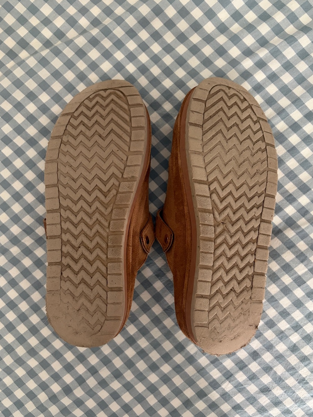 Madden Girl Brown Suede Slip-On Mules with Gold Buckle - Picture 5 of 6